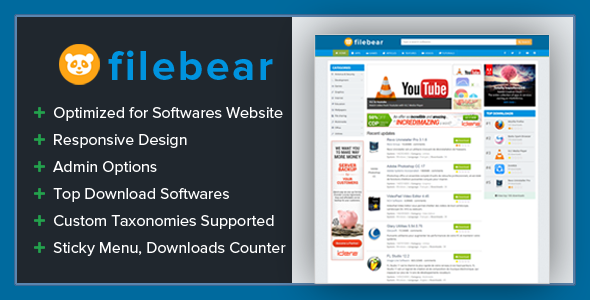 FileBear – Softwares Digital Downloads WordPress Theme
